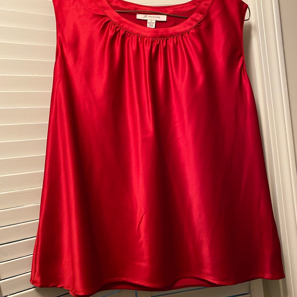 🔴 Red tank by M Collection, size 14
